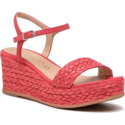 Espadryle UNISA - Katia 19 Ks Malibu. Czerwone espadryle damskie Unisa, bez wzorów, z zamszu, bez obcasa, na obcasie. W wyprzedaży za 269,00 zł.