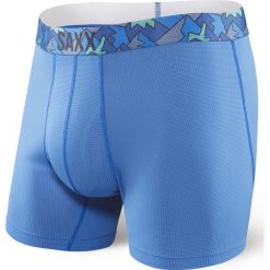 Bokserki męskie SAXX Quest 2.0 Pure Blue. Niebieskie bokserki męskie marki Saxx, z dzianiny. Za 110,99 zł.