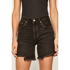 Levi's - Szorty jeansowe 501. Czarne szorty damskie Levi's®, s, bez wzorów, z bawełny, casualowe, z podwyższonym stanem. W wyprzedaży za 199,90 zł.
