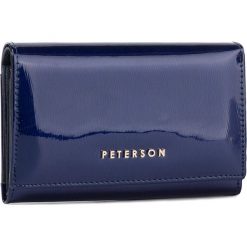 Duży Portfel Damski PETERSON - 450-14-13-07 Dark Blue. Niebieskie portfele damskie Peterson, bez wzorów, ze skóry. Za 139,00 zł.