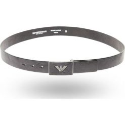 PASEK emporio armani. Czarne paski męskie Emporio Armani, w paski, ze skóry. Za 404,10 zł.