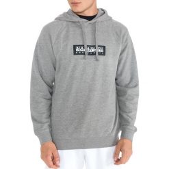 Napapijri Buka Bluza Szary. Szare bluzy męskie Napapijri, xxl, z haftami, z bawełny, bez kołnierzyka, bez rękawów, bez kaptura. Za 386,95 zł.