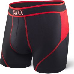 Bokserki męskie Saxx Kinetic Electric Red. Czerwone bokserki męskie marki Saxx, z dzianiny. Za 123,99 zł.