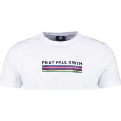 PS by Paul Smith PRINT Tshirt z nadrukiem white. Białe koszulki polo męskie marki PS by Paul Smith, xxl, z nadrukiem, z bawełny. W wyprzedaży za 223,30 zł.