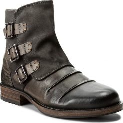 Kozaki LANQIER - 39A801 Szaro-Brązowy. Szare buty zimowe męskie marki Lanqier, z materiału. W wyprzedaży za 229,00 zł.