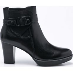Tamaris - Botki. Szare buty zimowe damskie marki Tamaris, z materiału, z okrągłym noskiem. W wyprzedaży za 269,90 zł.