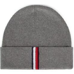 Czapka TOMMY HILFIGER - Th Rib Beanie AM0AM05424 0LQ. Szare czapki męskie TOMMY HILFIGER, na zimę, bez wzorów, z bawełny. W wyprzedaży za 109,00 zł.