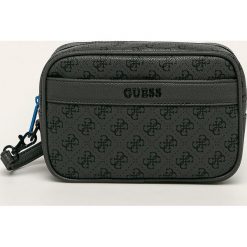 Guess Jeans - Kosmetyczka. Szare kosmetyczki męskie Guess Jeans, z aplikacjami, z poliesteru. W wyprzedaży za 229,90 zł.