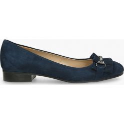 Baleriny granatowe Lisha. Niebieskie baleriny damskie Badura, bez wzorów, bez obcasa. Za 369,99 zł.