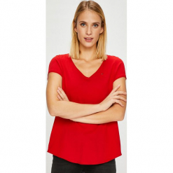 Tommy Jeans - Top. Szare topy damskie Tommy Jeans, l, z bawełny. Za 119,90 zł.