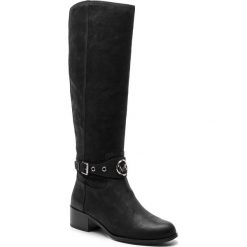 Oficerki MICHAEL MICHAEL KORS - Heather Boot 40F8HAMB5S Black. Czarne kozaki damskie MICHAEL Michael Kors, ze skóry, bez obcasa, na obcasie, bez zapięcia. W wyprzedaży za 769,00 zł.