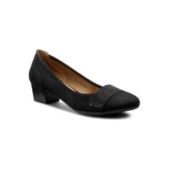 CLARA BARSON W16SS299-11. Czarne półbuty damskie Clara Barson, bez wzorów, z materiału, bez obcasa, bez zapięcia. Za 89,99 zł.