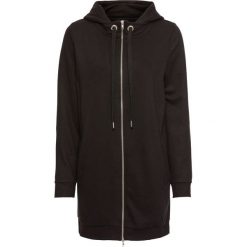 Długa bluza rozpinana z kapturem bonprix czarny. Czarne bluzy rozpinane damskie bonprix, z długim rękawem, długie, z kapturem. Za 119,99 zł.