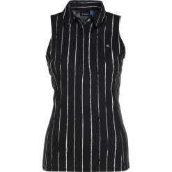 J.LINDEBERG DENA Koszulka sportowa pinstripe. Czarne topy sportowe damskie marki J.LINDEBERG, l, z poliesteru, polo. Za 299,00 zł.
