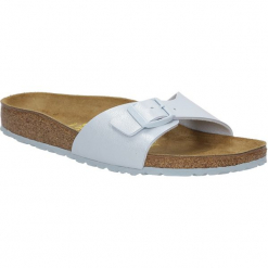 KLAPKI BIRKENSTOCK 0439763. Szare klapki damskie Birkenstock, bez wzorów, bez obcasa. Za 188,99 zł.