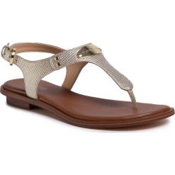 Sandały MICHAEL MICHAEL KORS - Mk Plate Thong 40R4MKFA1M Pale Gold. Żółte klapki damskie MICHAEL Michael Kors, bez wzorów, ze skóry, bez obcasa, na obcasie. Za 489,00 zł.