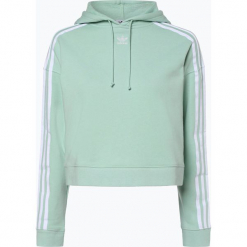 Adidas Originals - Damska bluza nierozpinana, zielony. Zielone bluzy damskie marki adidas Originals, s, z krótkim rękawem, krótkie. Za 269,95 zł.