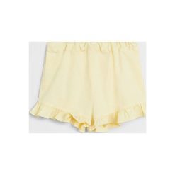 Mango Kids - Szorty dziecięce Luz 80-98 cm. Żółte spodenki dziewczęce Mango Kids, bez wzorów, z elastanu, casualowe. W wyprzedaży za 55,90 zł.