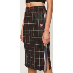 Fila - Spódnica. Czarne spódniczki damskie Fila, na co dzień, s, bez wzorów, z elastanu, casualowe, z podwyższonym stanem, midi, proste. Za 259,90 zł.