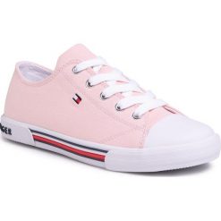 Trampki TOMMY HILFIGER - Low Cut Lace-Up Sneaker T3A4-30605-0890 S Pink 308. Różowe trampki dziewczęce TOMMY HILFIGER, bez wzorów, z gumy, na sznurówki. Za 259,00 zł.