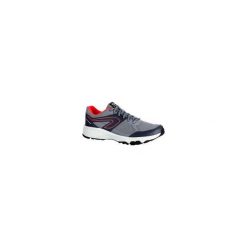 Buty do biegania RUN CUSHION GRIP damskie. Szare buty sportowe damskie KALENJI, bez wzorów, z poliesteru, do biegania. Za 79,99 zł.