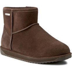 Buty EMU AUSTRALIA - Paterson Mini W10946 Chocolate 2016. Pomarańczowe kozaki damskie EMU Australia, na imprezę, z wełny, za kostkę, bez obcasa, bez zapięcia. W wyprzedaży za 459,00 zł.
