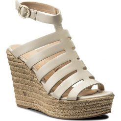 Espadryle UNISA - Muria Ne Nacar. Brązowe espadryle damskie Unisa, bez wzorów, ze skóry ekologicznej, bez obcasa, na obcasie. W wyprzedaży za 299,00 zł.