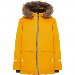 Kurtka zimowa "Snow08" w kolorze żółtym. Żółte kurtki chłopięce zimowe marki Name it Mini & Kids. W wyprzedaży za 185,95 zł.