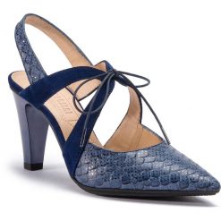 Sandały HISPANITAS - Cristina HV98935 Jeans. Niebieskie klapki damskie Hispanitas, bez wzorów, z jeansu, bez obcasa, na obcasie. W wyprzedaży za 349,00 zł.