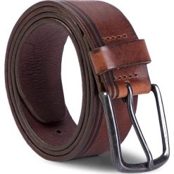 Pasek Męski WRANGLER - Kabel Race Belt W0B81U185 Brown. Pomarańczowe paski męskie marki Wrangler, w paski, ze skóry. Za 249,00 zł.