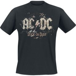 AC/DC Rock Or Bust T-Shirt czarny. Czarne t-shirty męskie z nadrukiem marki AC/DC, m. Za 74,90 zł.