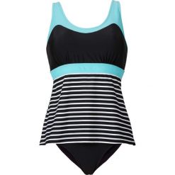 Tankini (2 części) bonprix czarno-biały w paski. Czarne stroje kąpielowe damskie bonprix, w paski. Za 99,99 zł.