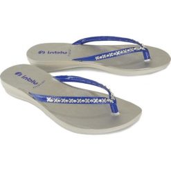 INBLU MR-47 niebieski, klapki/japonki damskie. Niebieskie klapki damskie Inblu, bez wzorów, bez obcasa. Za 49,99 zł.
