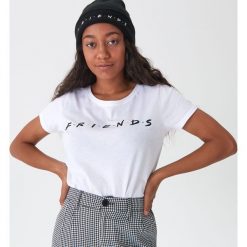 Koszulka Friends - Biały. Białe koszulki damskie House, s, bez wzorów, bez kołnierzyka, bez rękawów. Za 49,99 zł.