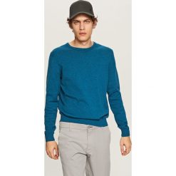 Swetry klasyczne męskie: Sweter basic – Turkusowy