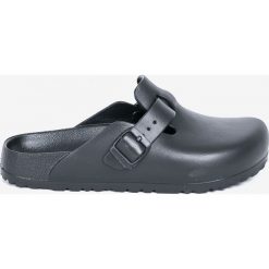 Birkenstock - Klapki Boston EVA. Czarne klapki damskie Birkenstock, bez wzorów, ze skóry, bez obcasa, na obcasie. W wyprzedaży za 129,90 zł.