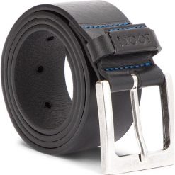 Pasek Męski JOOP! - JEANS 7514 85 10. Czarne paski męskie JOOP!, w paski, z jeansu. W wyprzedaży za 209,00 zł.