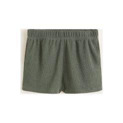 Mango Kids - Szorty Bambu. Żółte spodenki dziewczęce Mango Kids, bez wzorów, z elastanu, casualowe. Za 45,90 zł.