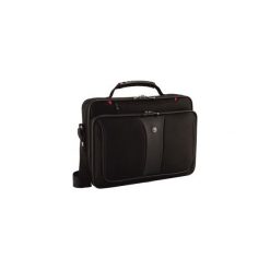 Torba na laptop Wenger slim Legacy 16'' poliester czarna. Czarne torby na laptopa marki Wenger, w paski, z poliesteru. Za 225,00 zł.