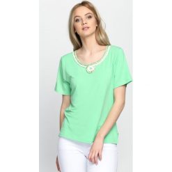 Bluzki damskie: Jasnozielony T-shirt Swash