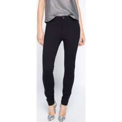 Tommy Hilfiger - Spodnie Imogen Como Rw. Czarne spodnie damskie TOMMY HILFIGER, bez wzorów, z elastanu. Za 449,90 zł.