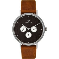 Kerbholz CASPAR Zegarek chronograficzny silvercoloured/darkwood/cognac. Brązowe zegarki męskie Kerbholz. Za 759,00 zł.