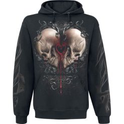 Spiral Dark Love Bluza z kapturem czarny. Czarne bejsbolówki męskie Spiral, m, z nadrukiem, z kapturem. Za 164,90 zł.