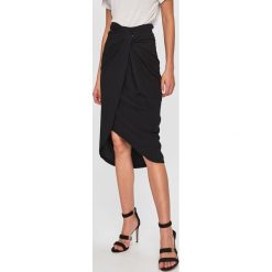 Answear - Spódnica. Czarne spódniczki damskie ANSWEAR, s, z wiskozy, casualowe, midi, ołówkowe. Za 49,90 zł.