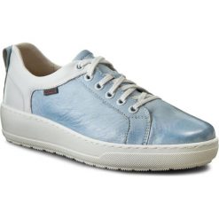 Sneakersy QUAZI - DELEKTA-04 Niebieski/Biały. Niebieskie półbuty damskie marki QUAZI, na co dzień, bez wzorów, ze skóry, bez obcasa, na płaskiej podeszwie, bez zapięcia. Za 199,99 zł.