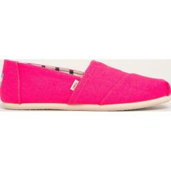 Toms - Espadryle Classic. Różowe espadryle damskie Toms, bez wzorów, ze skóry, bez obcasa, na obcasie. Za 199,90 zł.