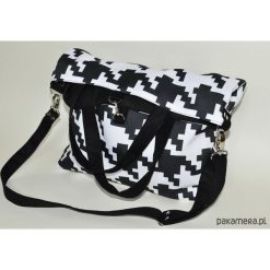 TORBA PIKSEL - PRINT PEPITKA, 2W1, DWUSTRONNA. Szare torebki klasyczne damskie Pakamera, z tkaniny. Za 119,00 zł.