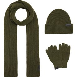 Trussardi Jeans Zestaw Zielony. Zielone chusty męskie Trussardi Jeans, bez wzorów, z wełny. Za 447,95 zł.