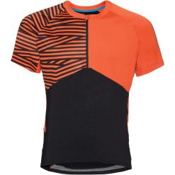 Odlo Koszulka rowerowa Shirt s/s 1/2 zip Morzine czarno-pomarańczowa r. L (411492). Brązowe odzież rowerowa męska marki Odlo, l. Za 176,53 zł.