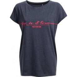 T-shirt damski TSD612 - granat melanż - Outhorn. Szare koszulki damskie marki Outhorn, melanż, z bawełny. W wyprzedaży za 29,99 zł.